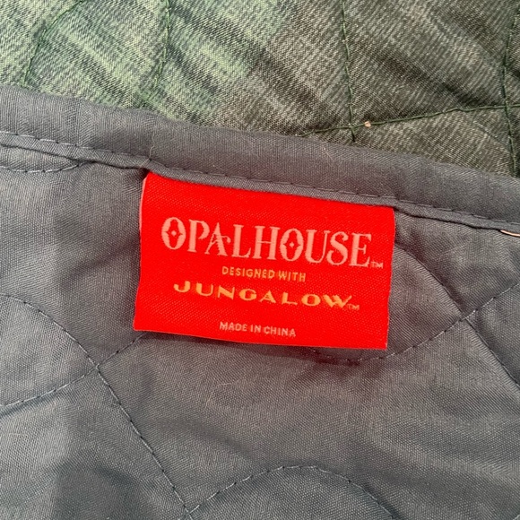 OPALHOUSE Jungalow Teal Design Colored Double Sided Quilted Blanket - Picture 14 of 14